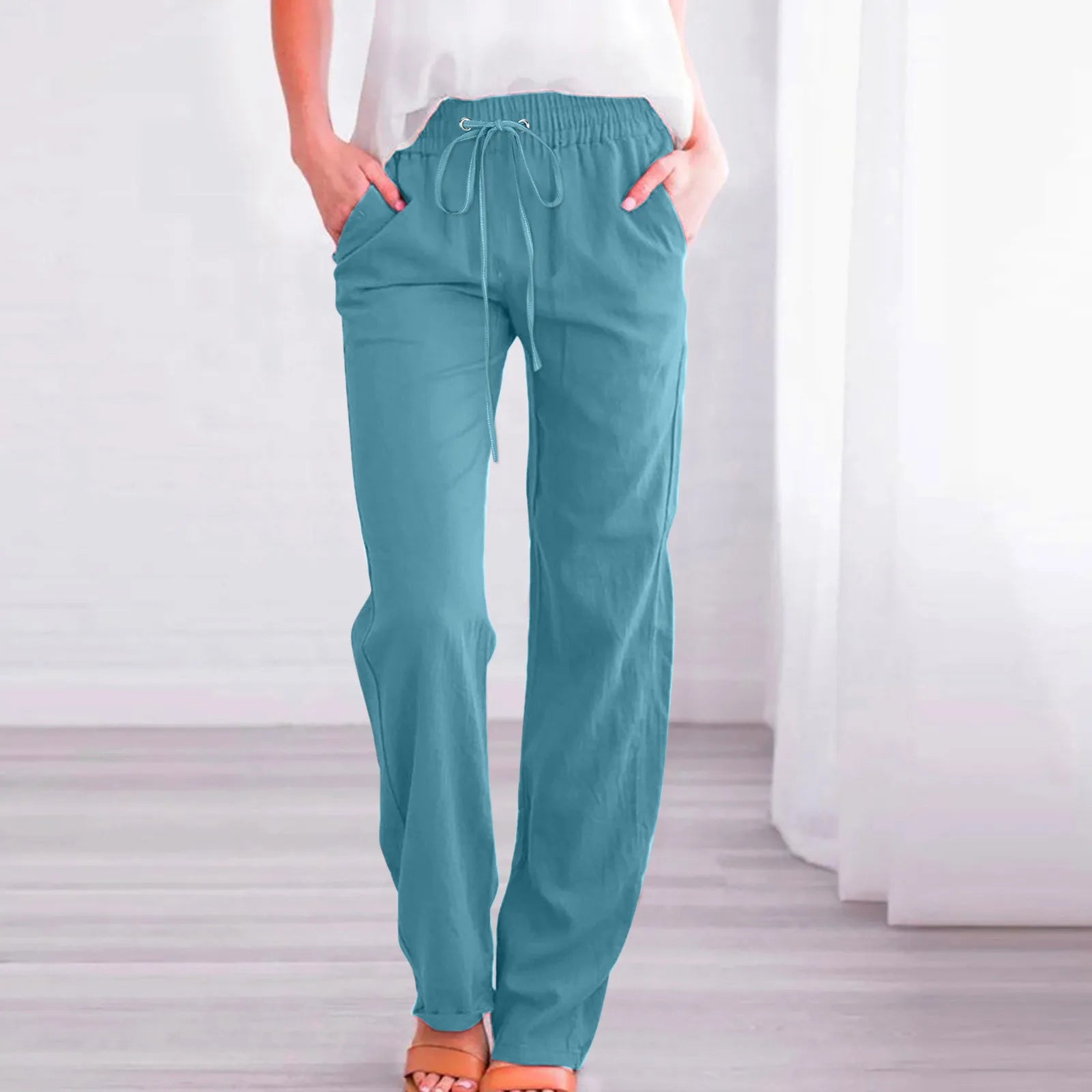 Women Cotton Linen Pants