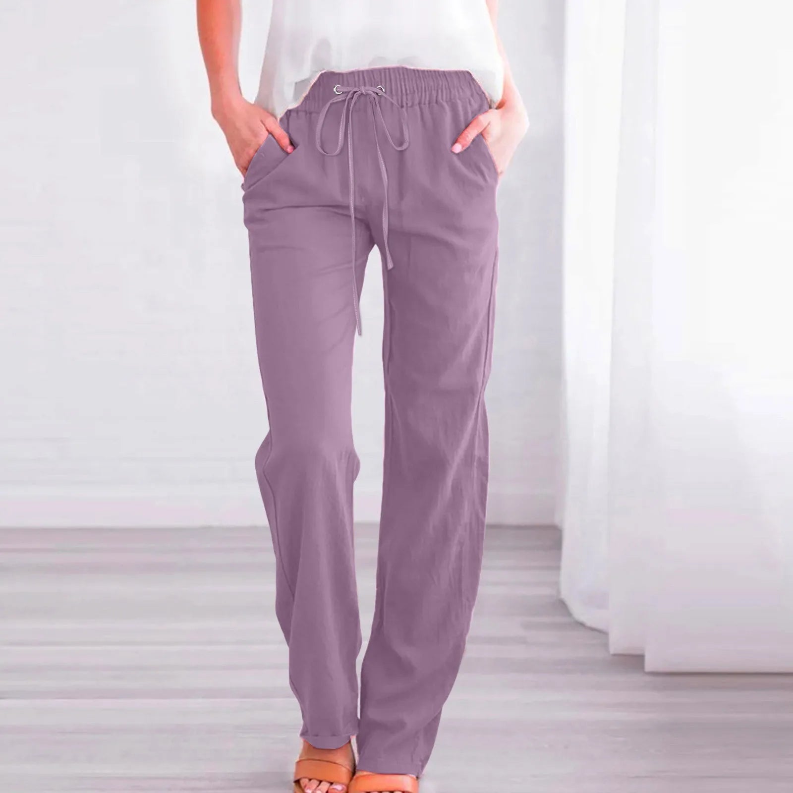 Women Cotton Linen Pants