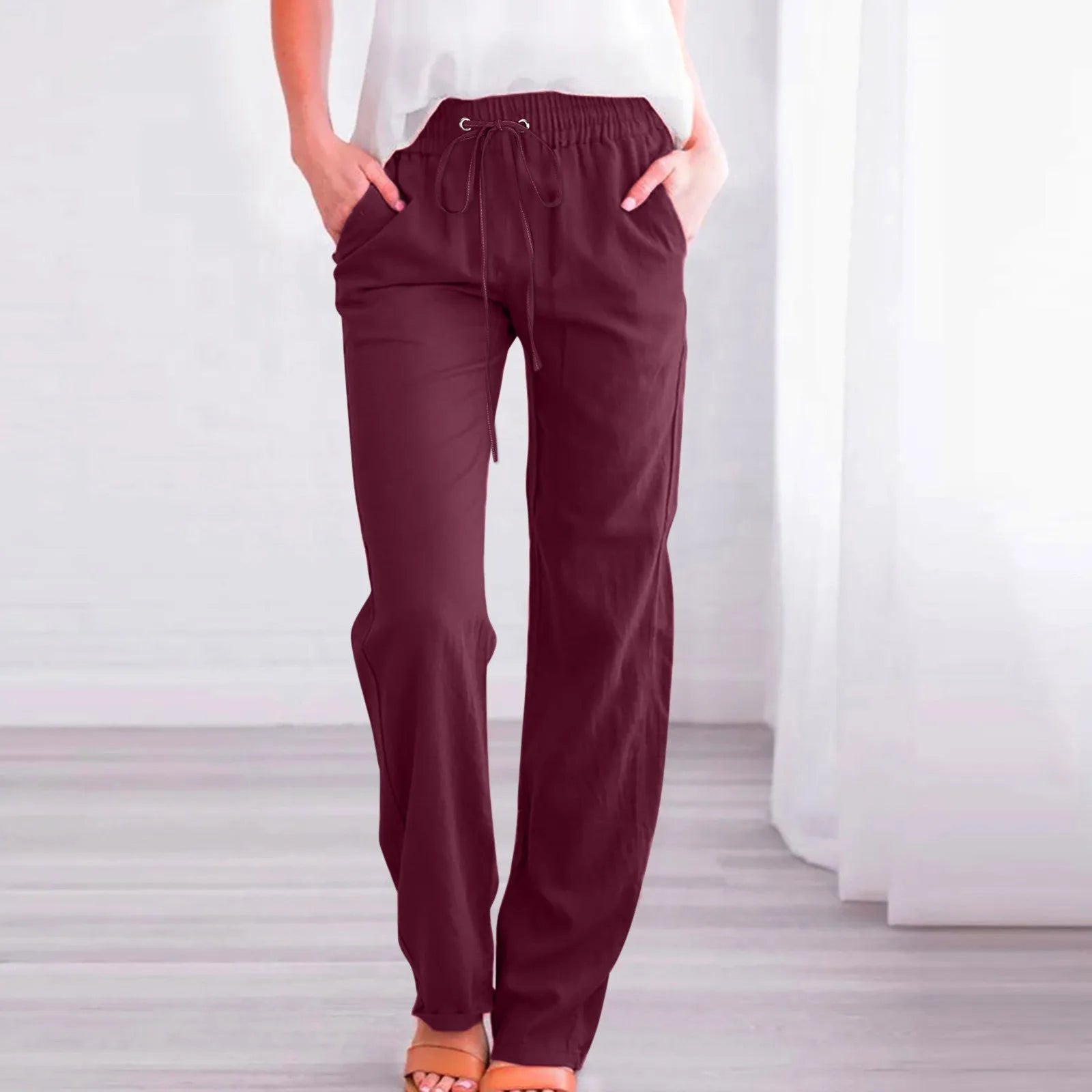 Women Cotton Linen Pants