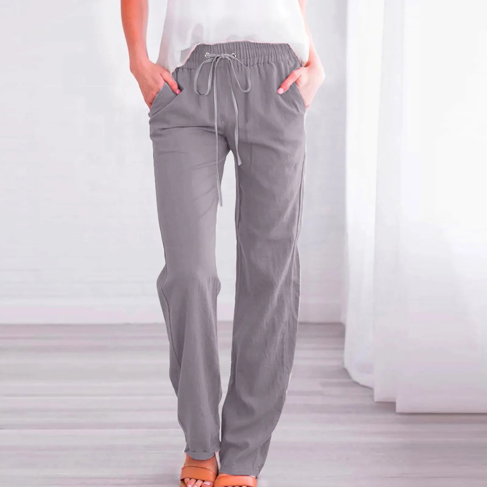 Women Cotton Linen Pants