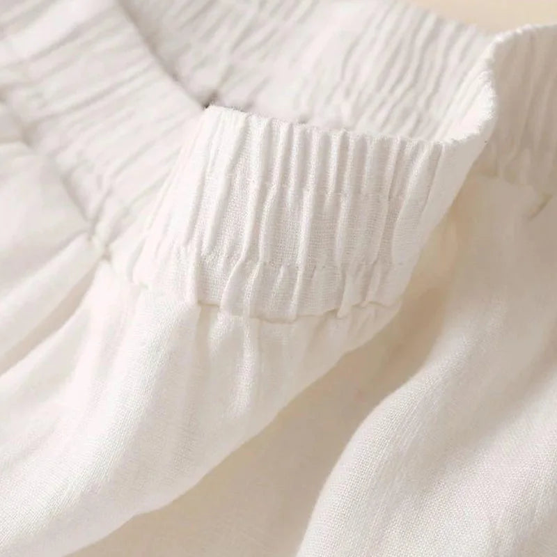 Women Cotton Linen Wide Leg Pants