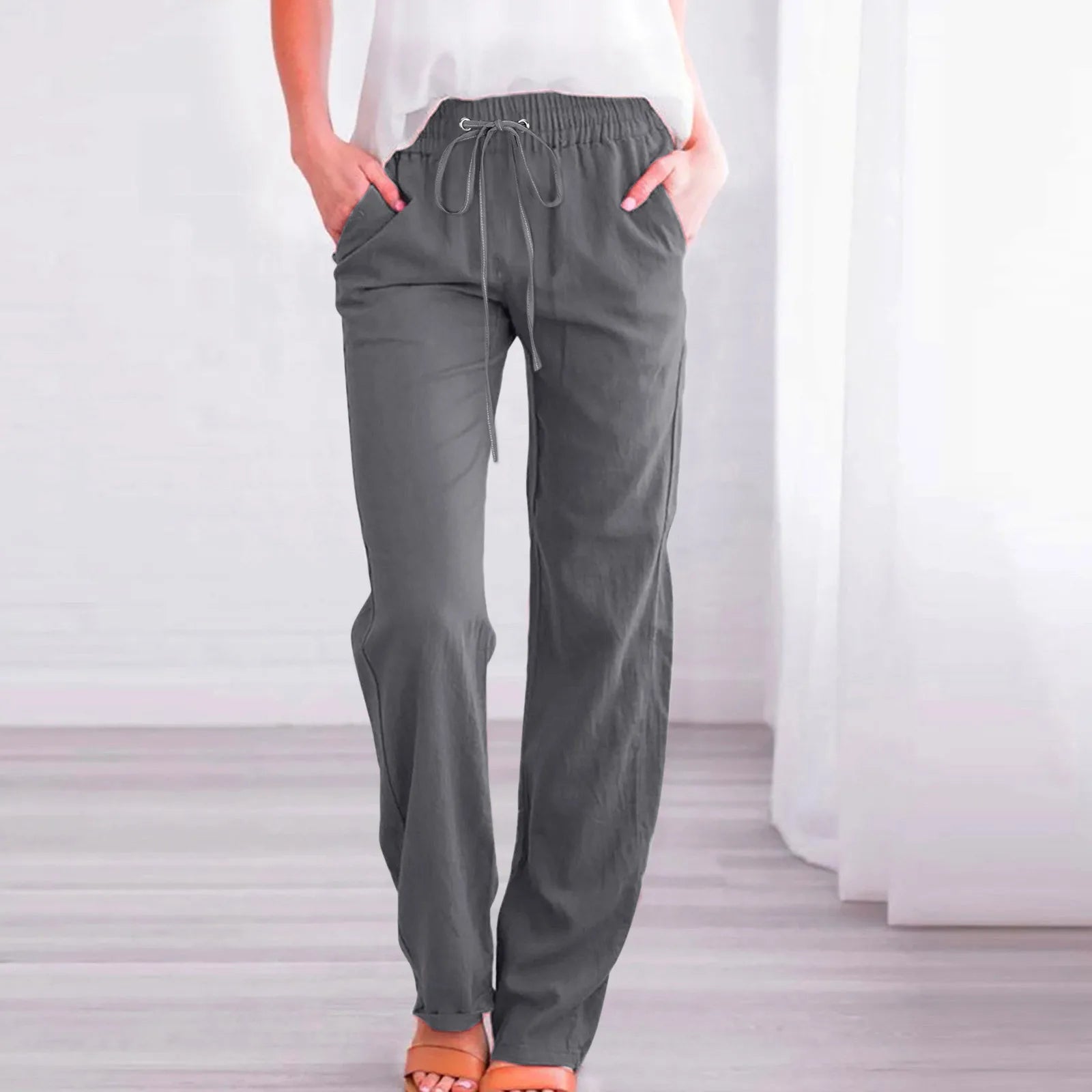 Women Cotton Linen Pants