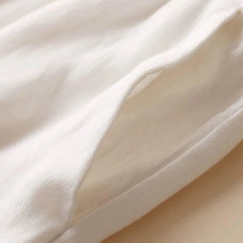 Women Cotton Linen Wide Leg Pants