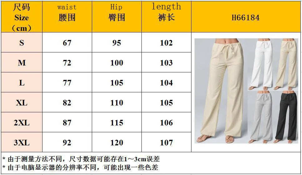 Women Cotton Linen Pants