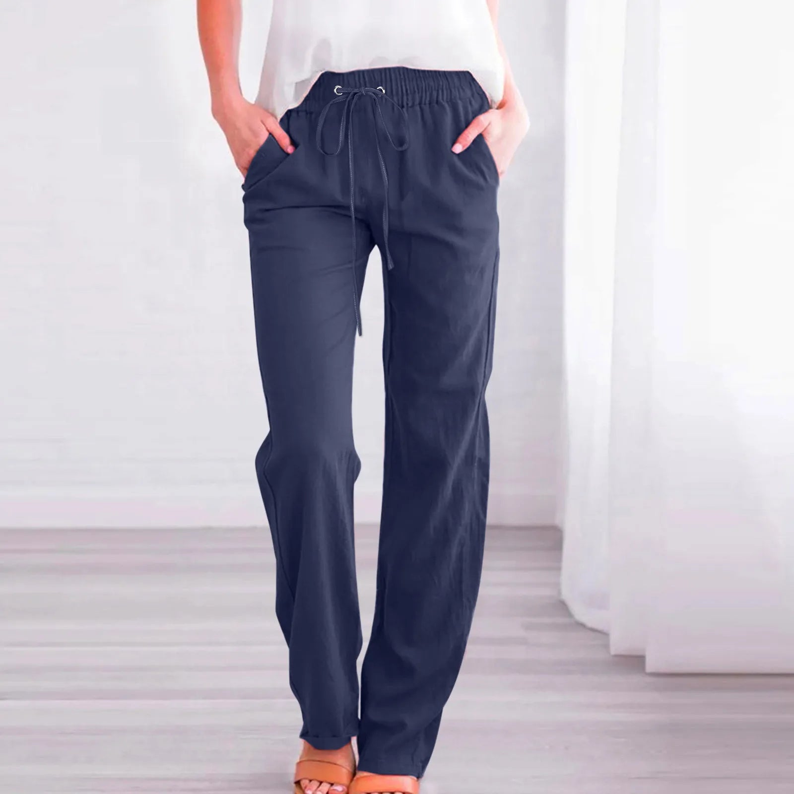 Women Cotton Linen Pants