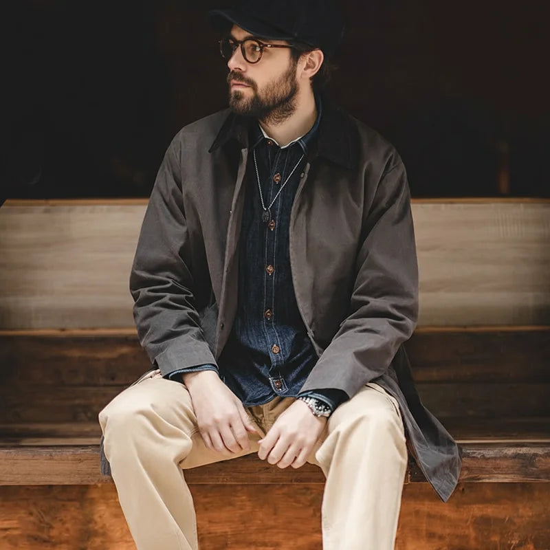 Men's Vintage Waxed Windbreaker Jacket