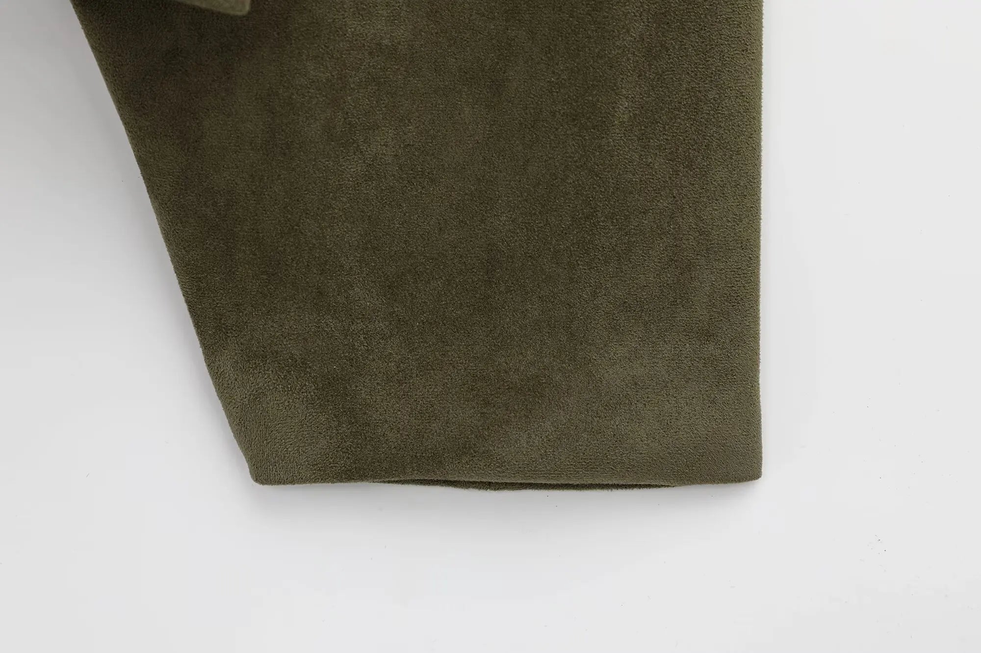 Women Brown Green Suede Jacket