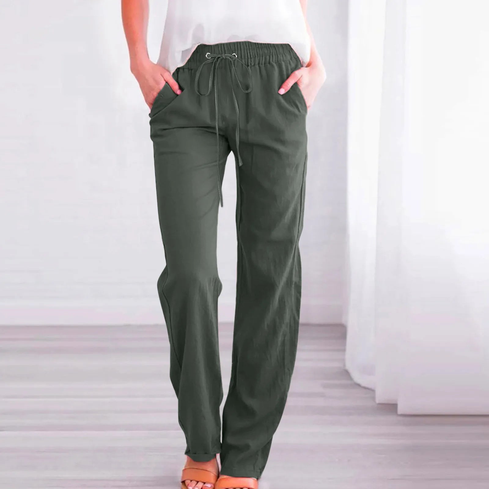 Women Cotton Linen Pants