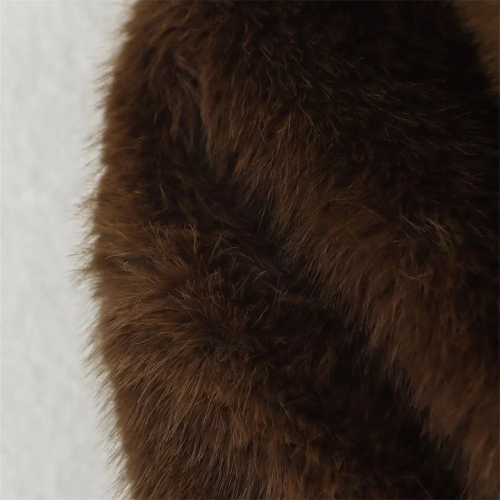 Brown long sleeved jacket for women