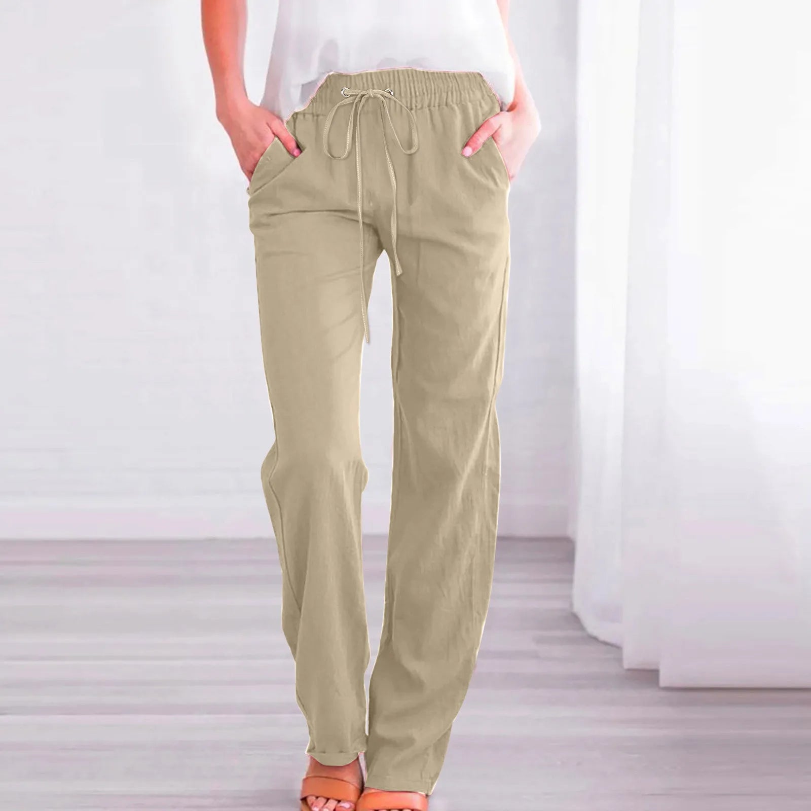 Women Cotton Linen Pants