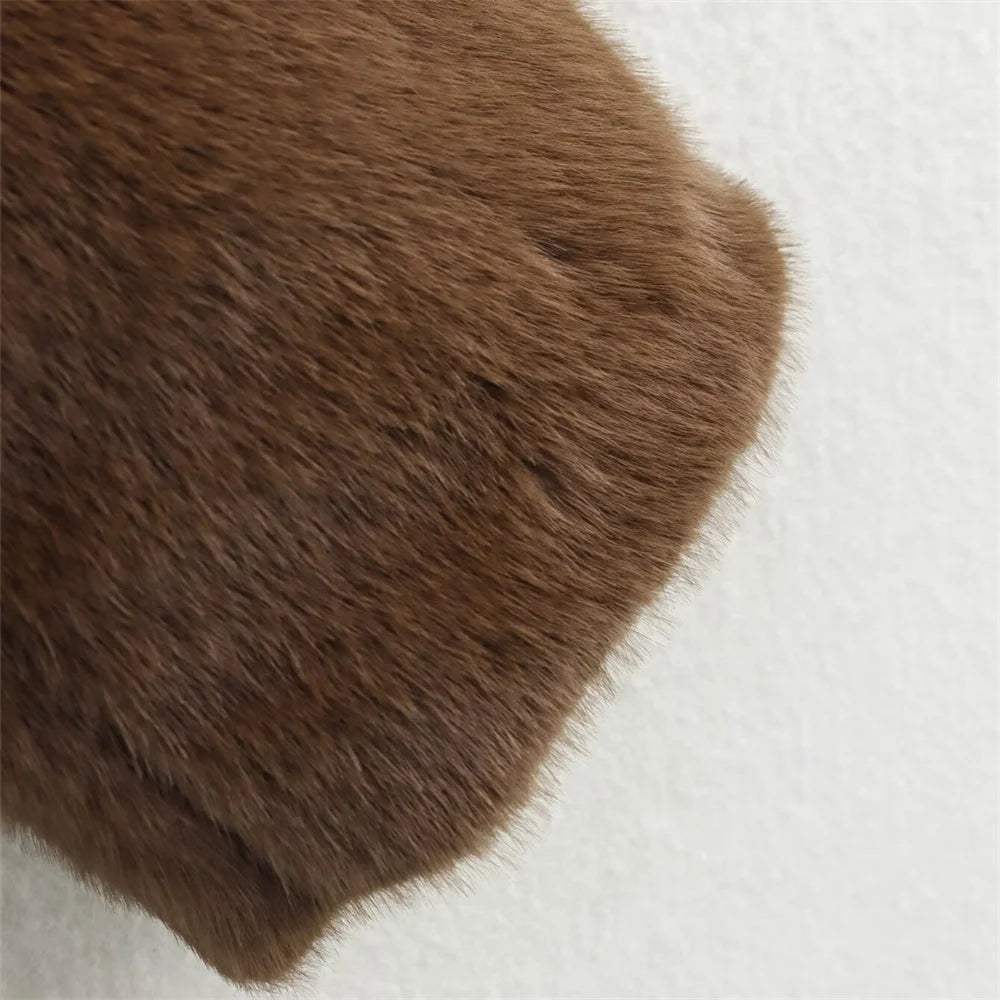 Brown long sleeved jacket for women